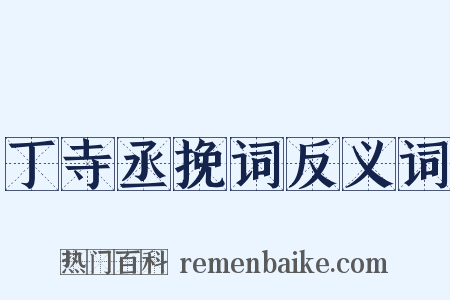 丁寺丞挽词反义词是什么意思的图片